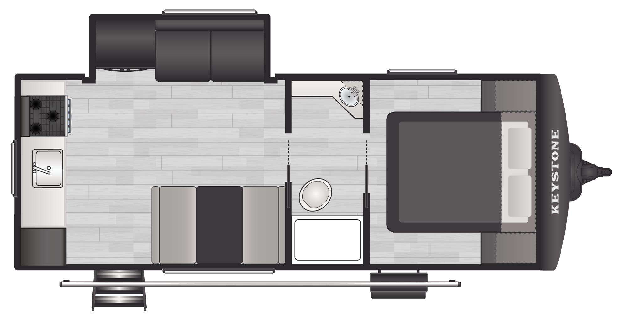 Floorplan of RV model 2120RKS