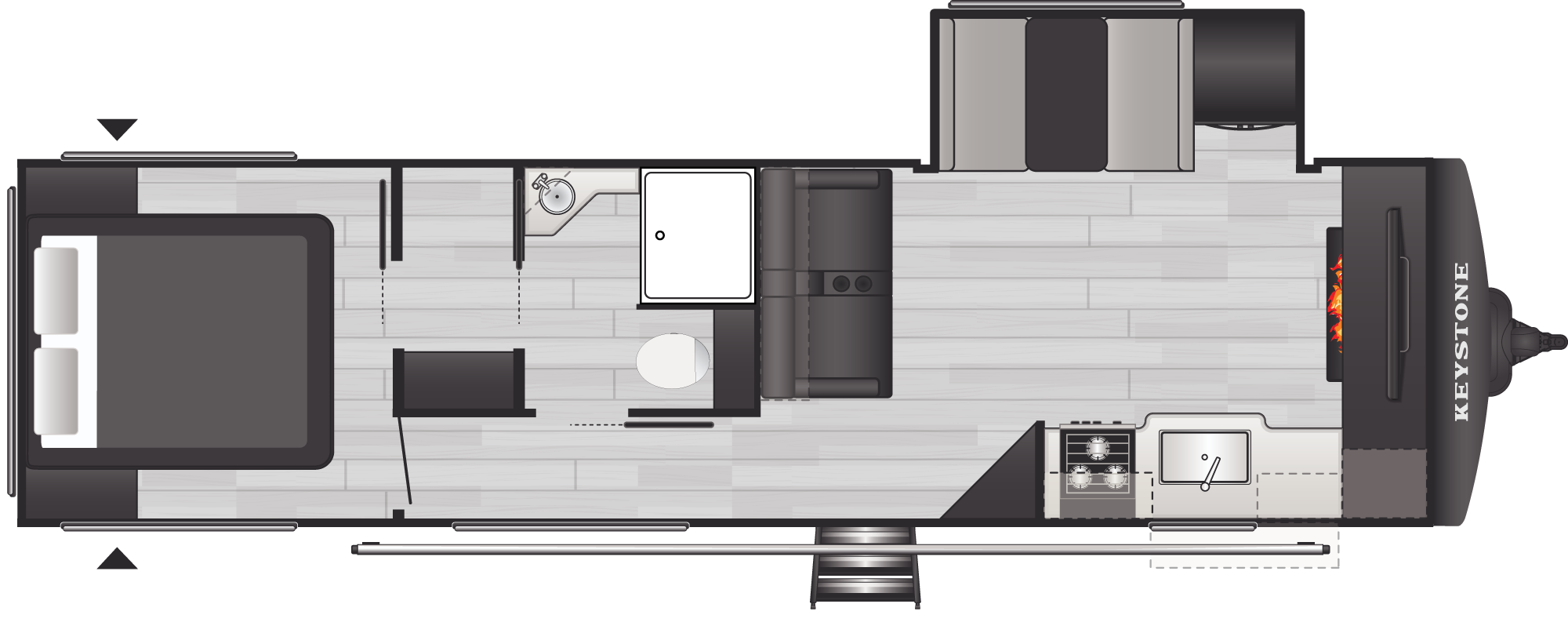 Floorplan of RV model 29HAVEN