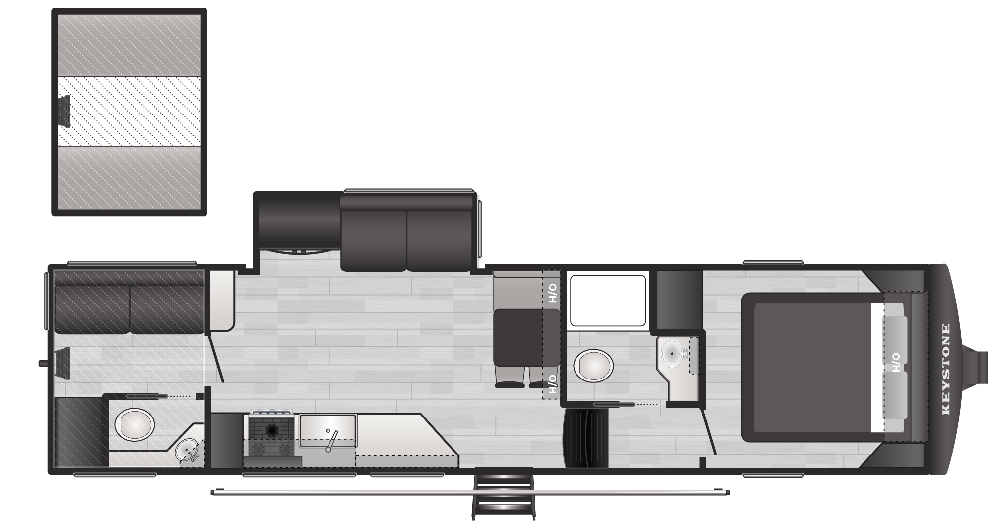 Floorplan of RV model 3000LOFT