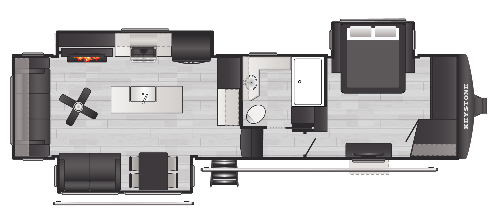 Floorplan of RV model 3100RL