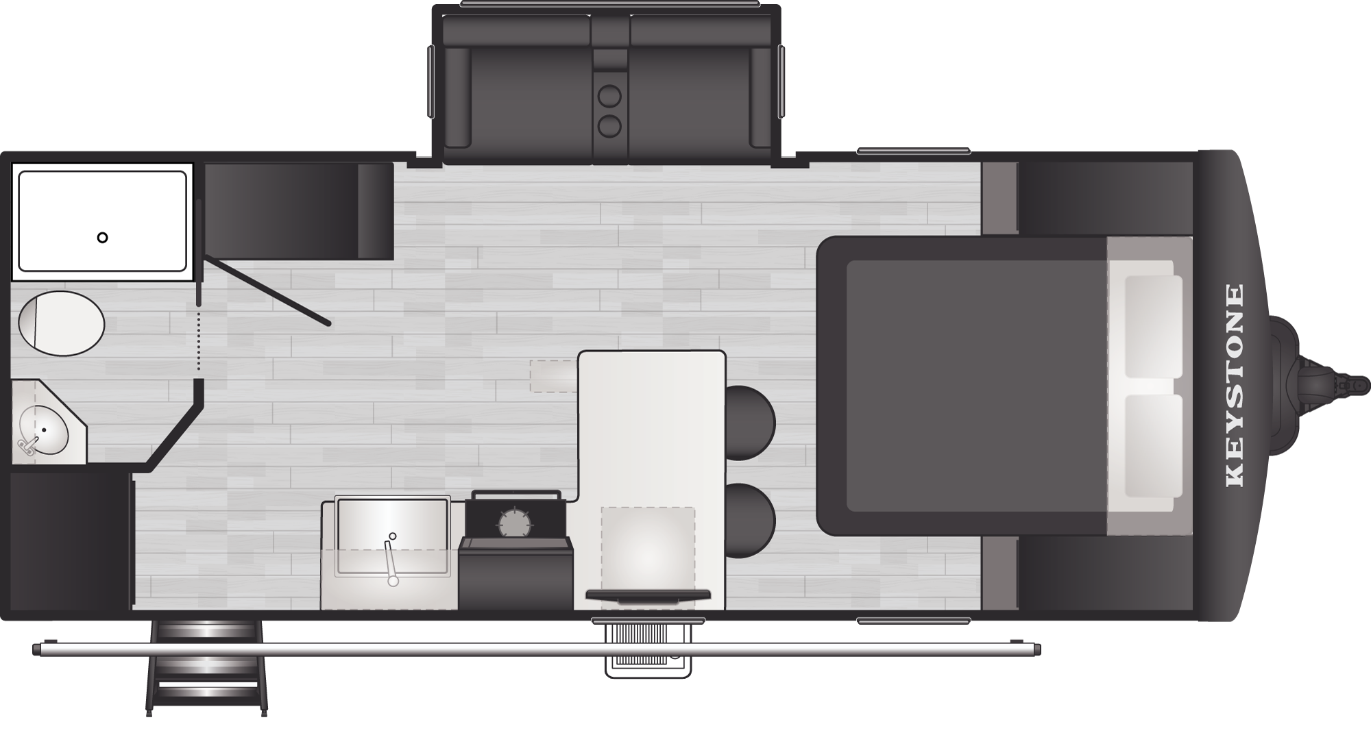 Floorplan of RV model 208MKS