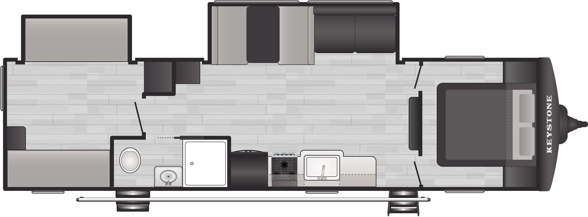 Floorplan of RV model 3100XBR