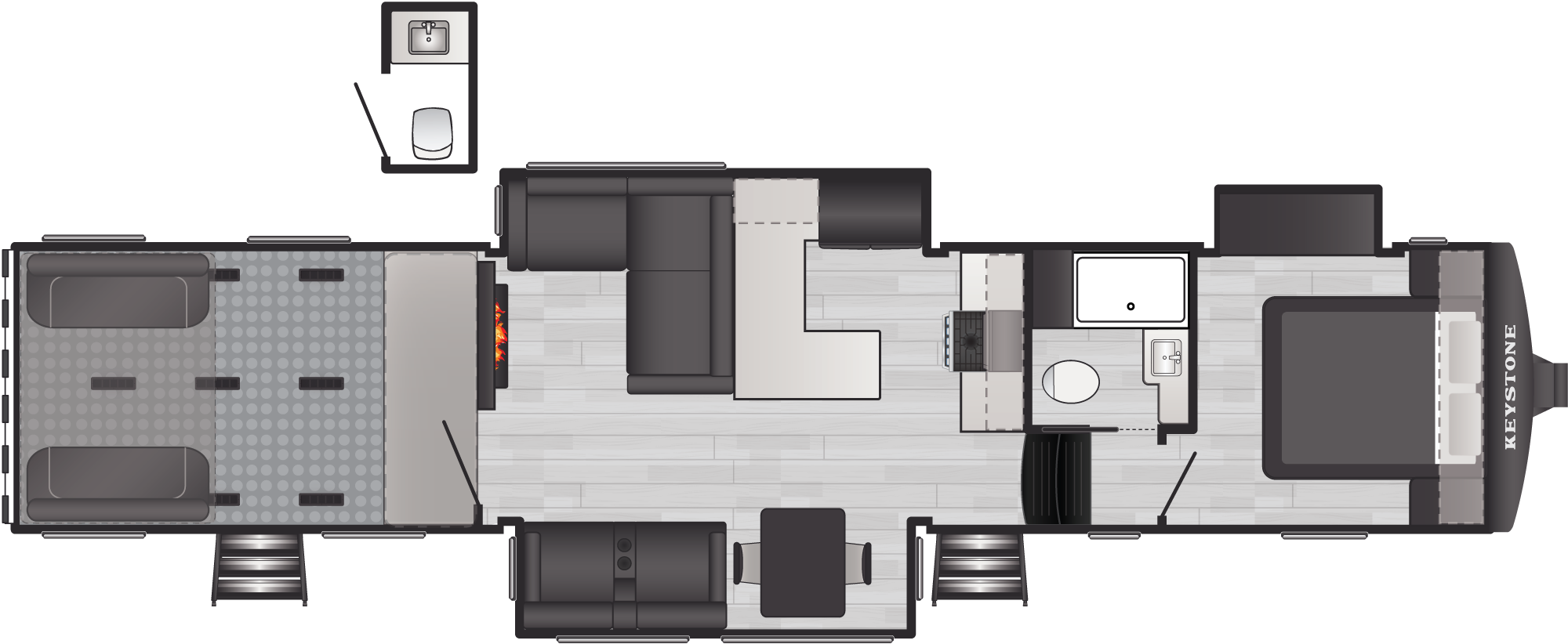 Floorplan of RV model 420