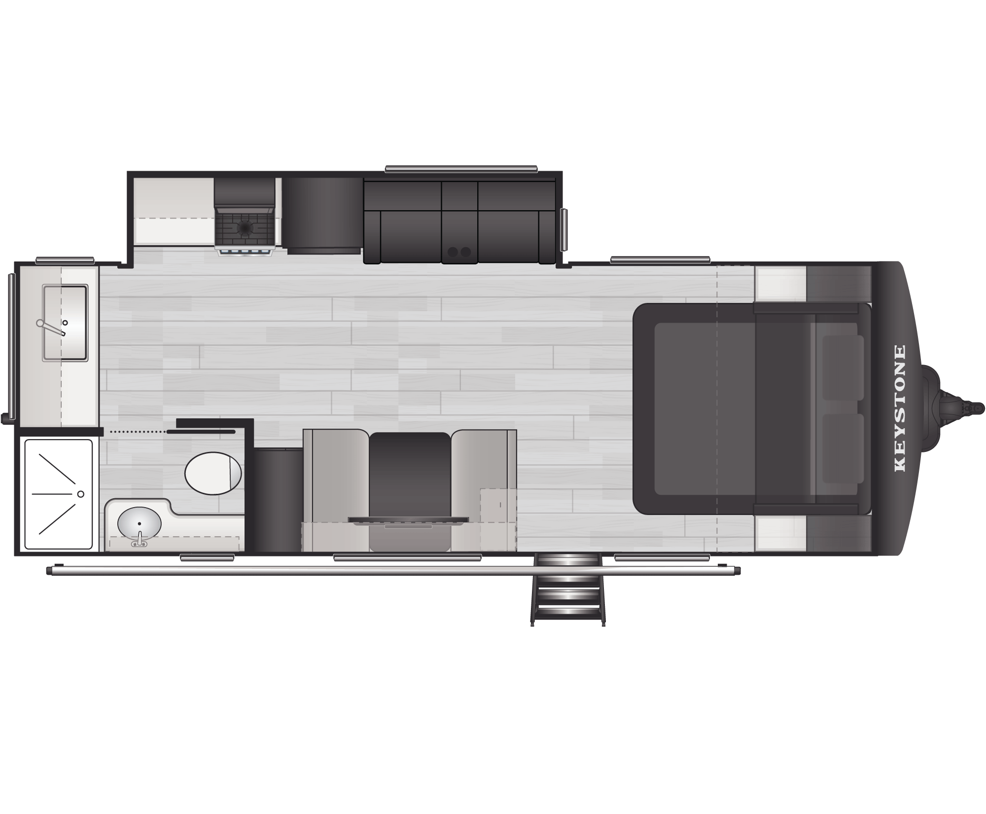 Floorplan of RV model 22MLWE