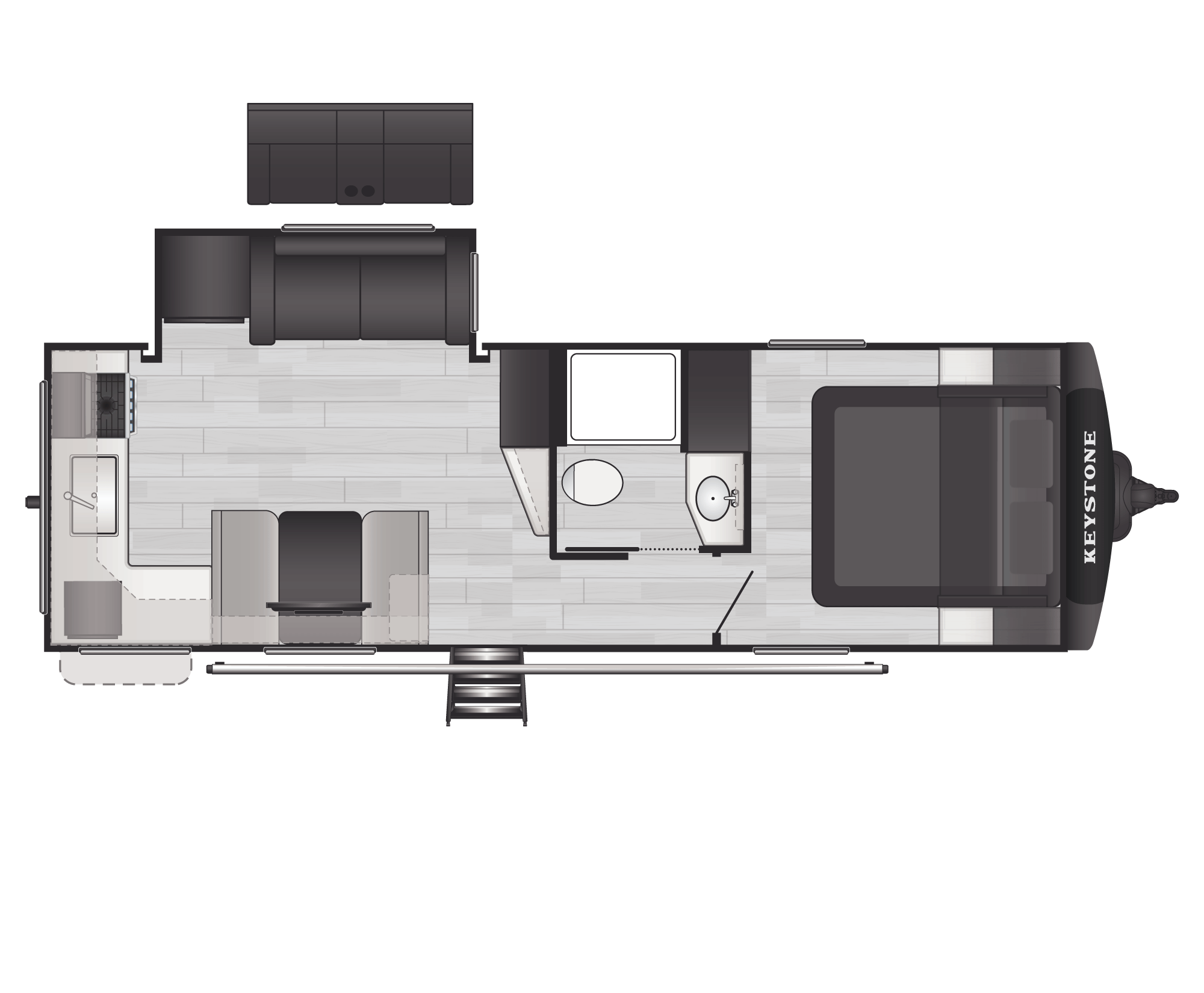 Floorplan of RV model 25MLWE