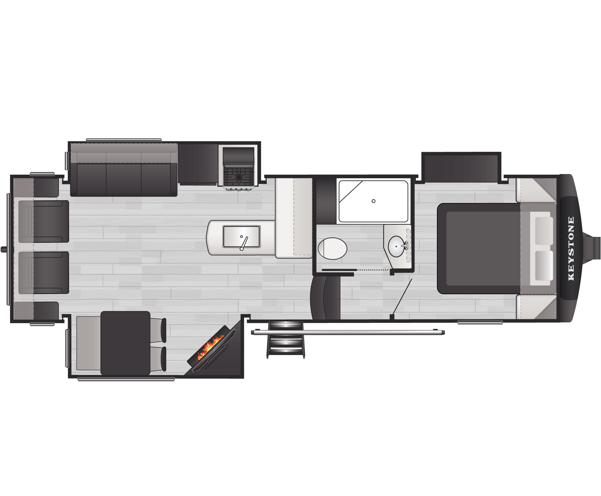Floorplan of RV model 27SGS
