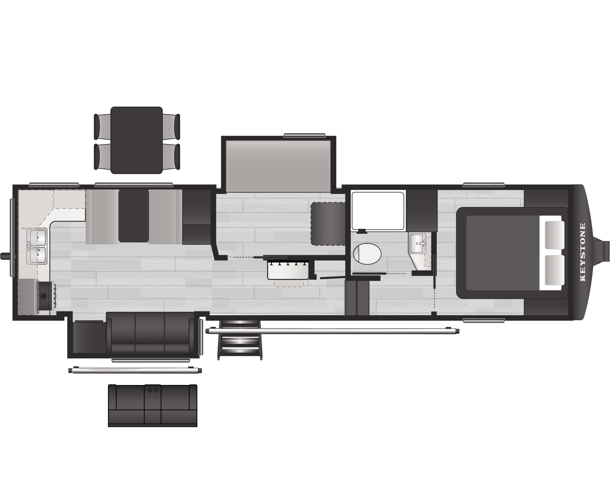 Floorplan of RV model 29MBD