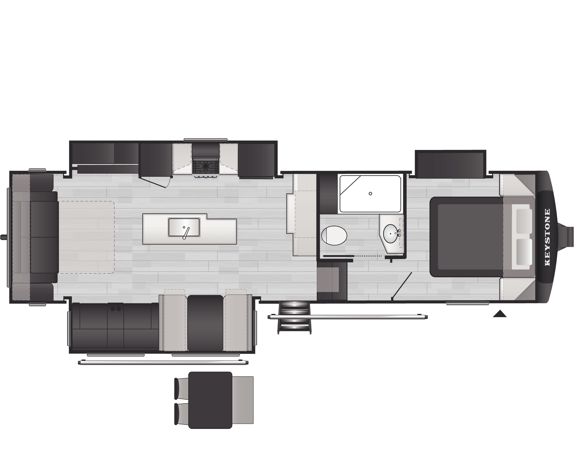 Floorplan of RV model 29RLI