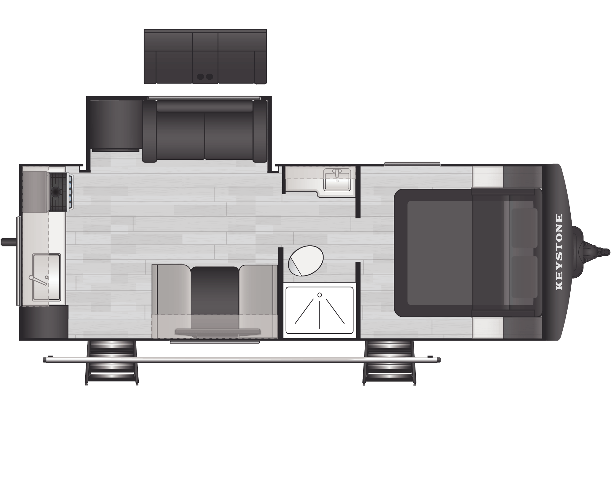 Floorplan of RV model 22RKWE