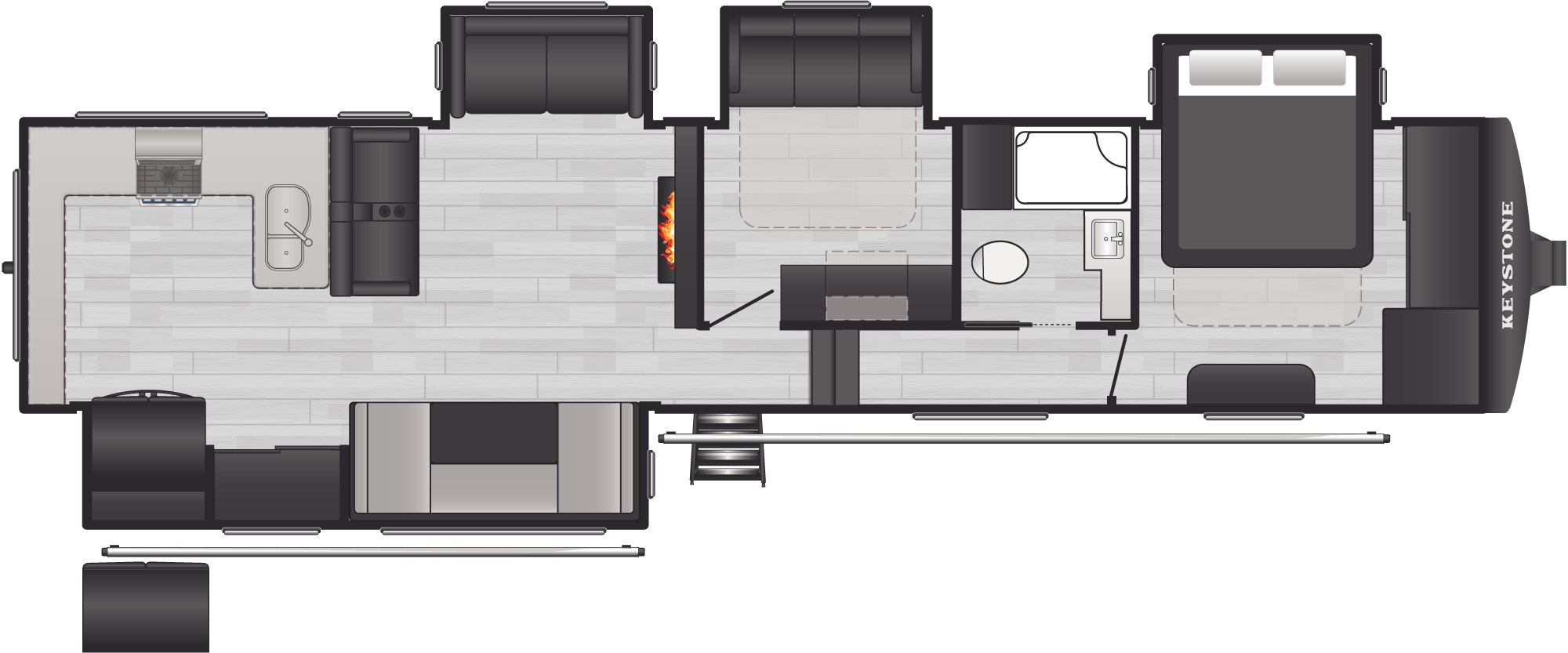 Floorplan of RV model 379MB