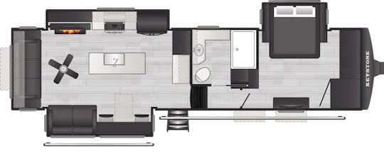 Floorplan of RV model 3100RL