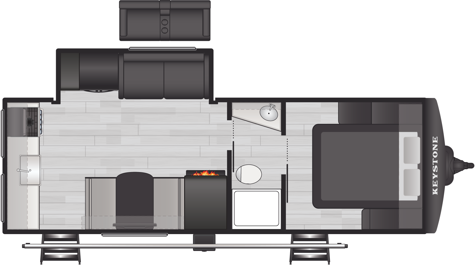 Floorplan of RV model 245RKS