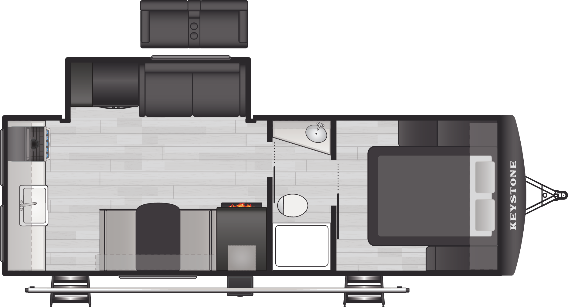 Floorplan of RV model 2450RK