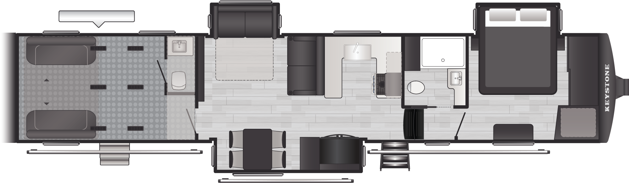 Floorplan of RV model 442