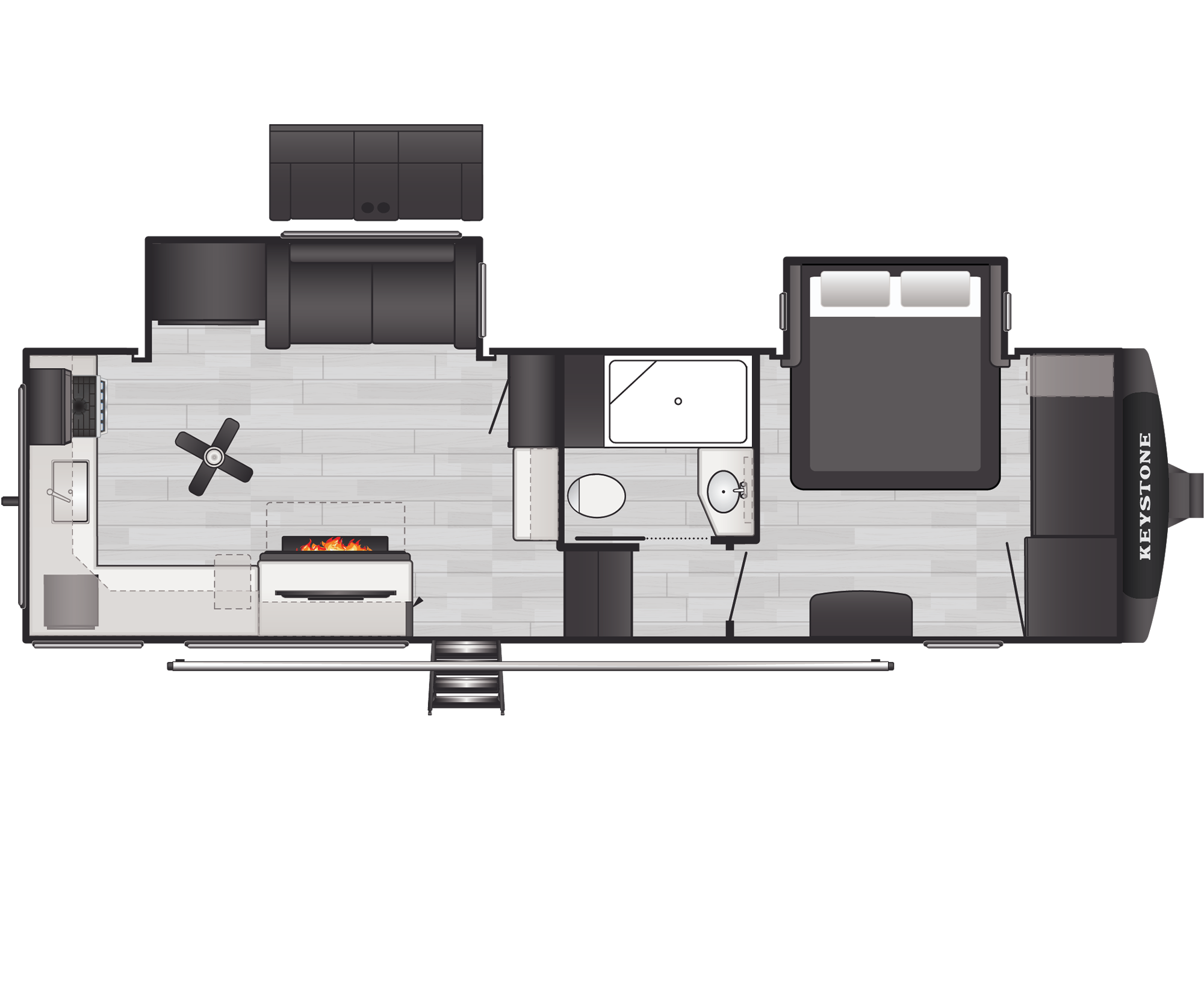 Floorplan of RV model 260MLE