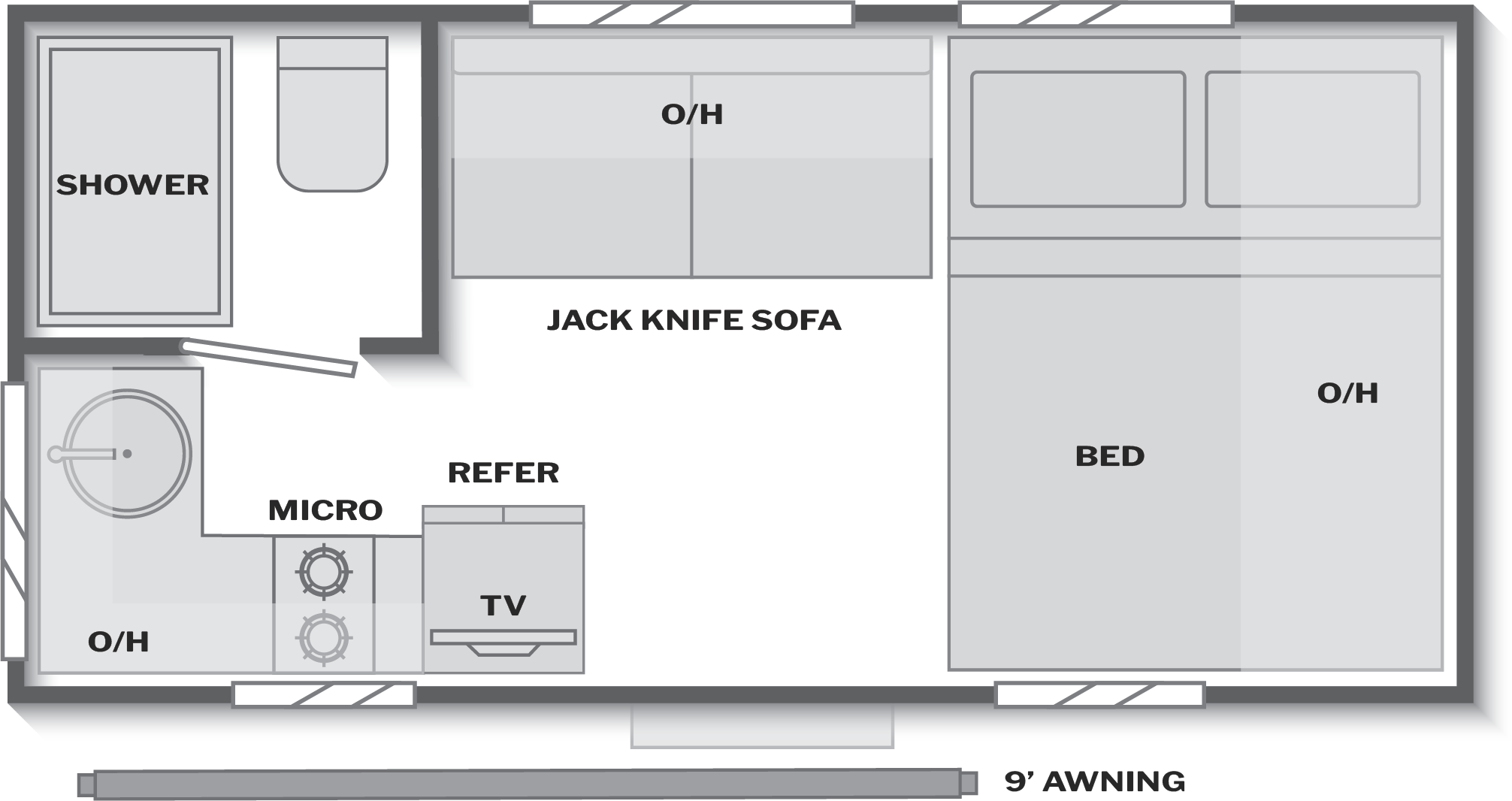 Floorplan of RV model 13RKS