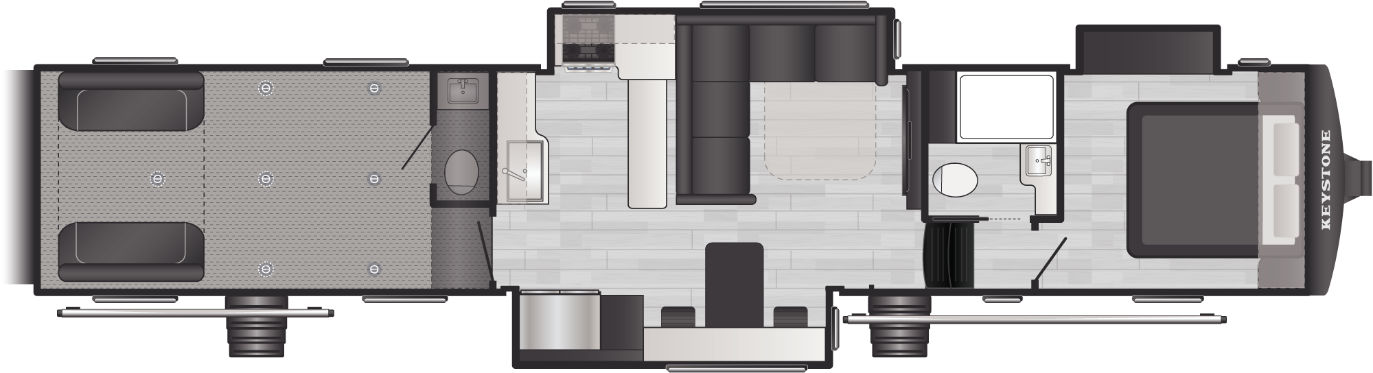 Floorplan of RV model 422
