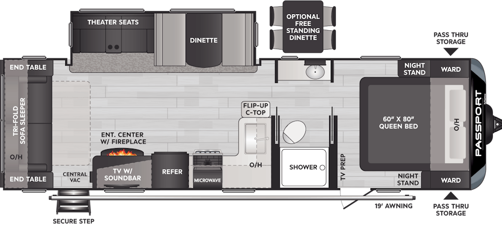Passport 2700RL Floorplan