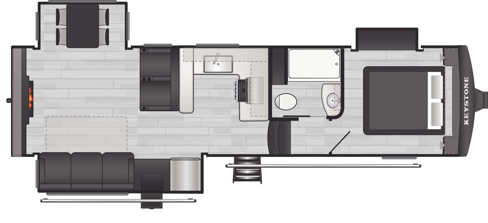 Floorplan of RV model 294SLRD