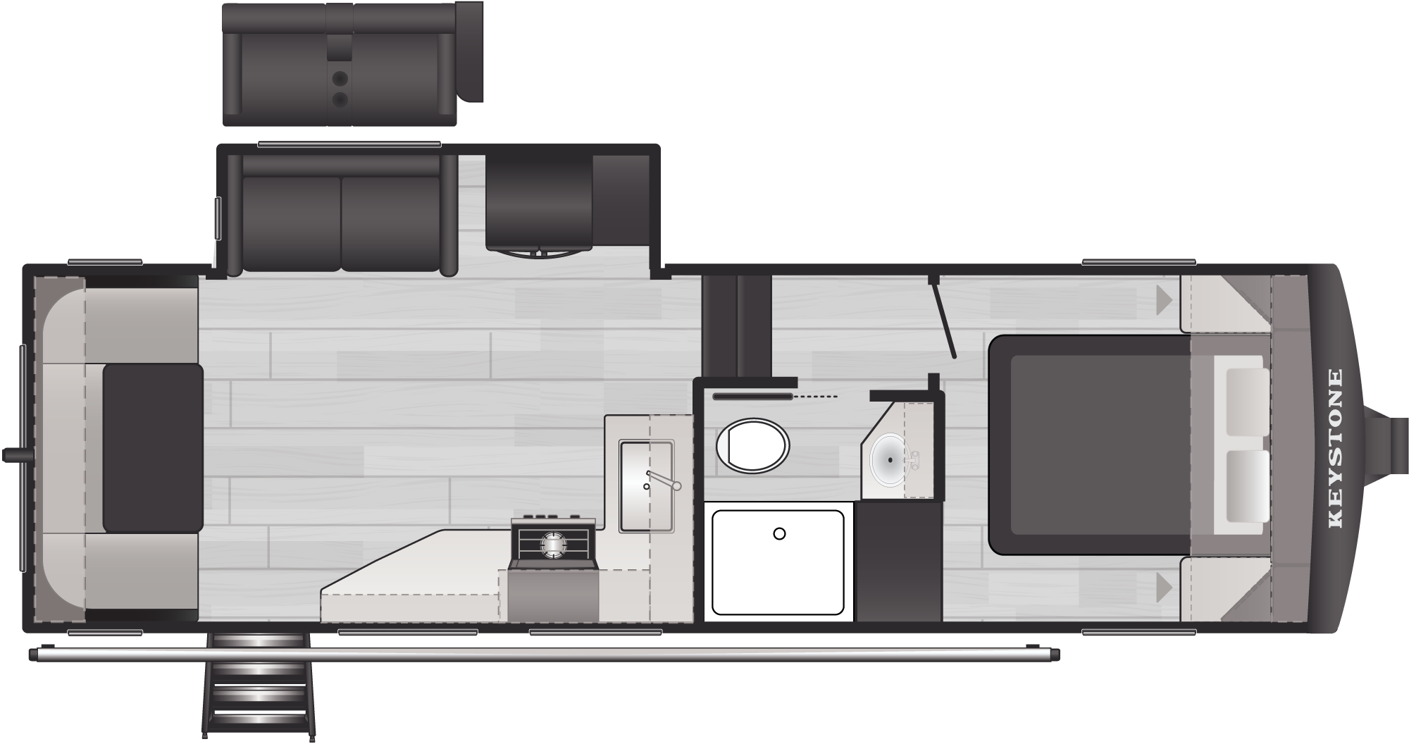 Floorplan of RV model 25SRD