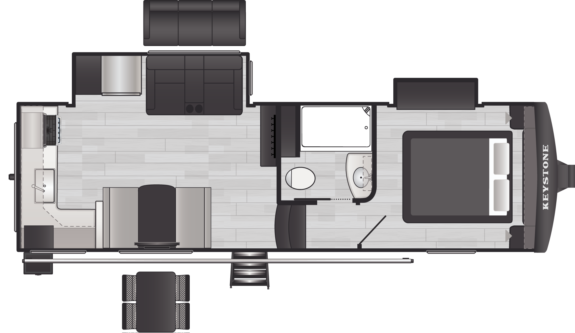 Floorplan of RV model 242SLMD