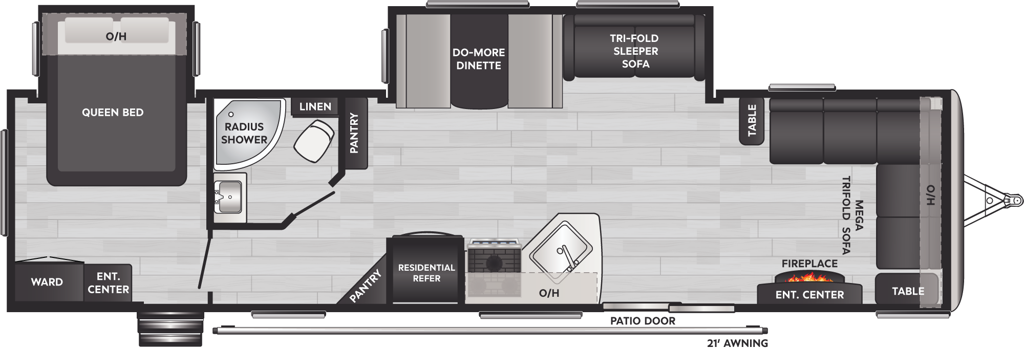 2025 Keystone Springdale Destination Travel Trailers 38FL floorplan diagram