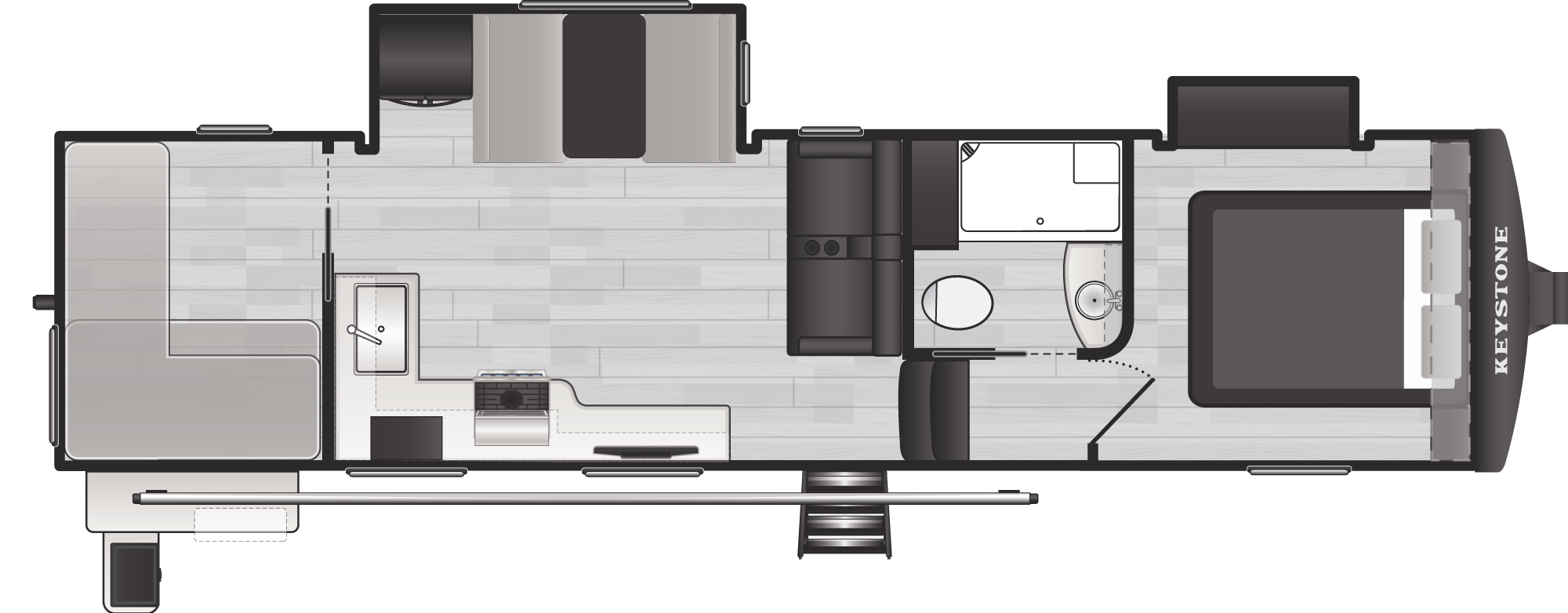Floorplan of RV model 308SLBH