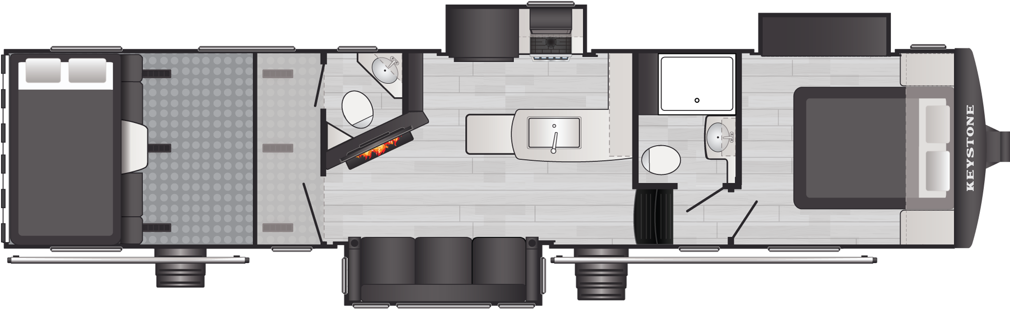 Floorplan of RV model 368