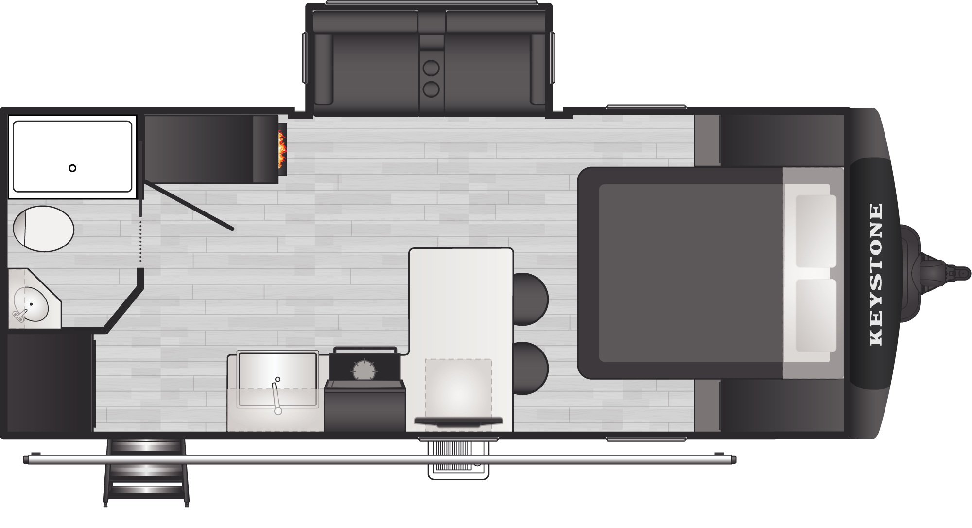 Floorplan of RV model 208MKS