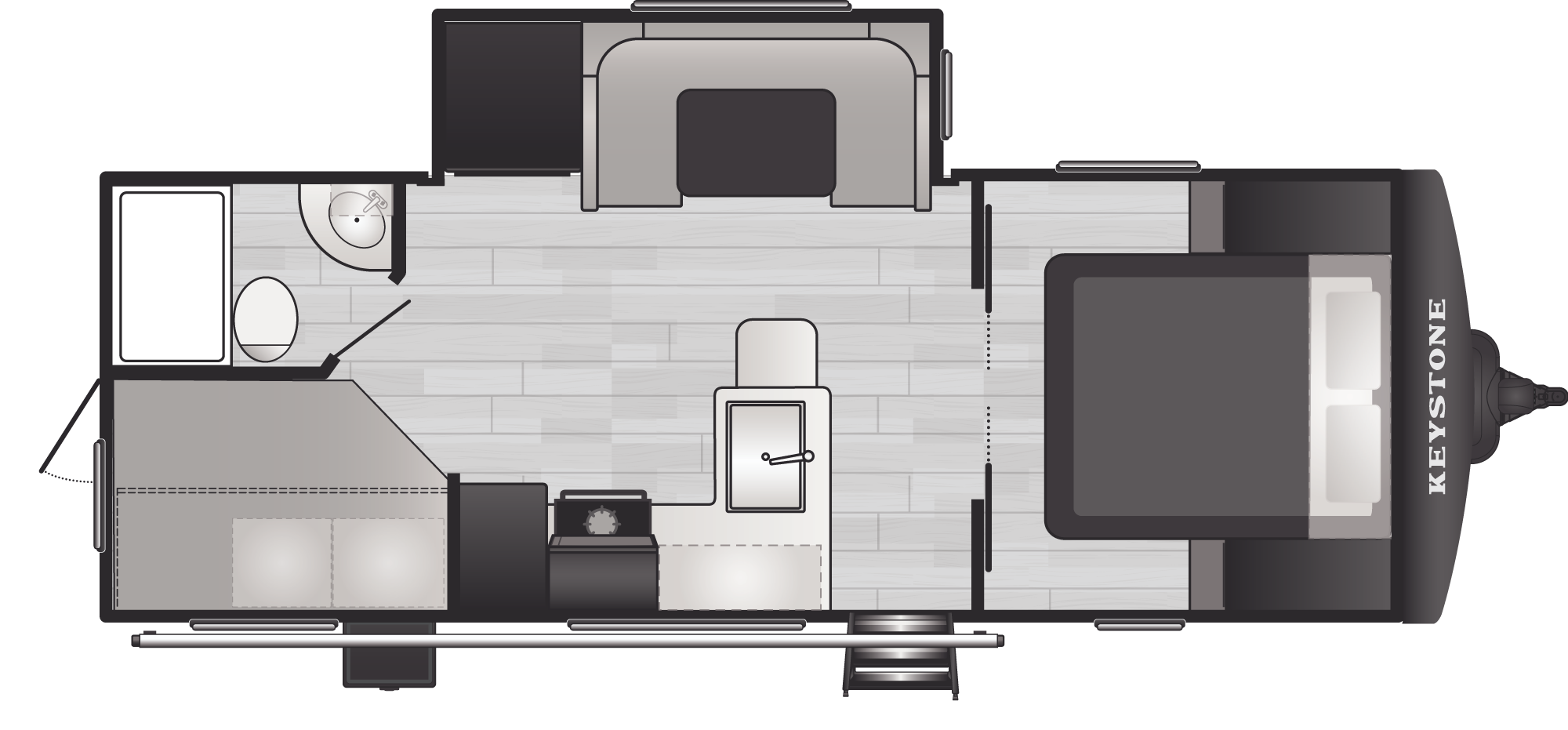 Floorplan of RV model 2290BH