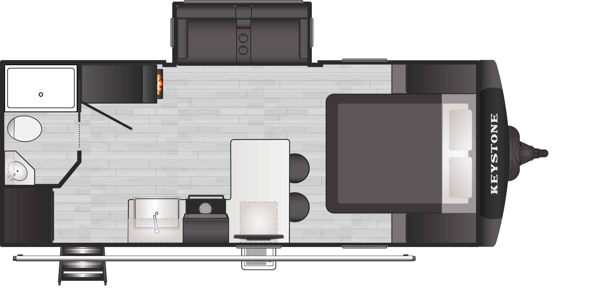 Floorplan of RV model 2080MK