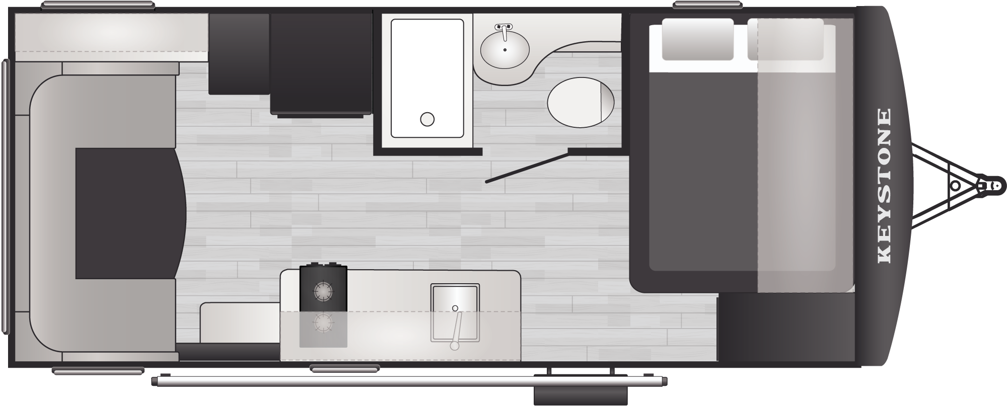 Floorplan of RV model 190RDC