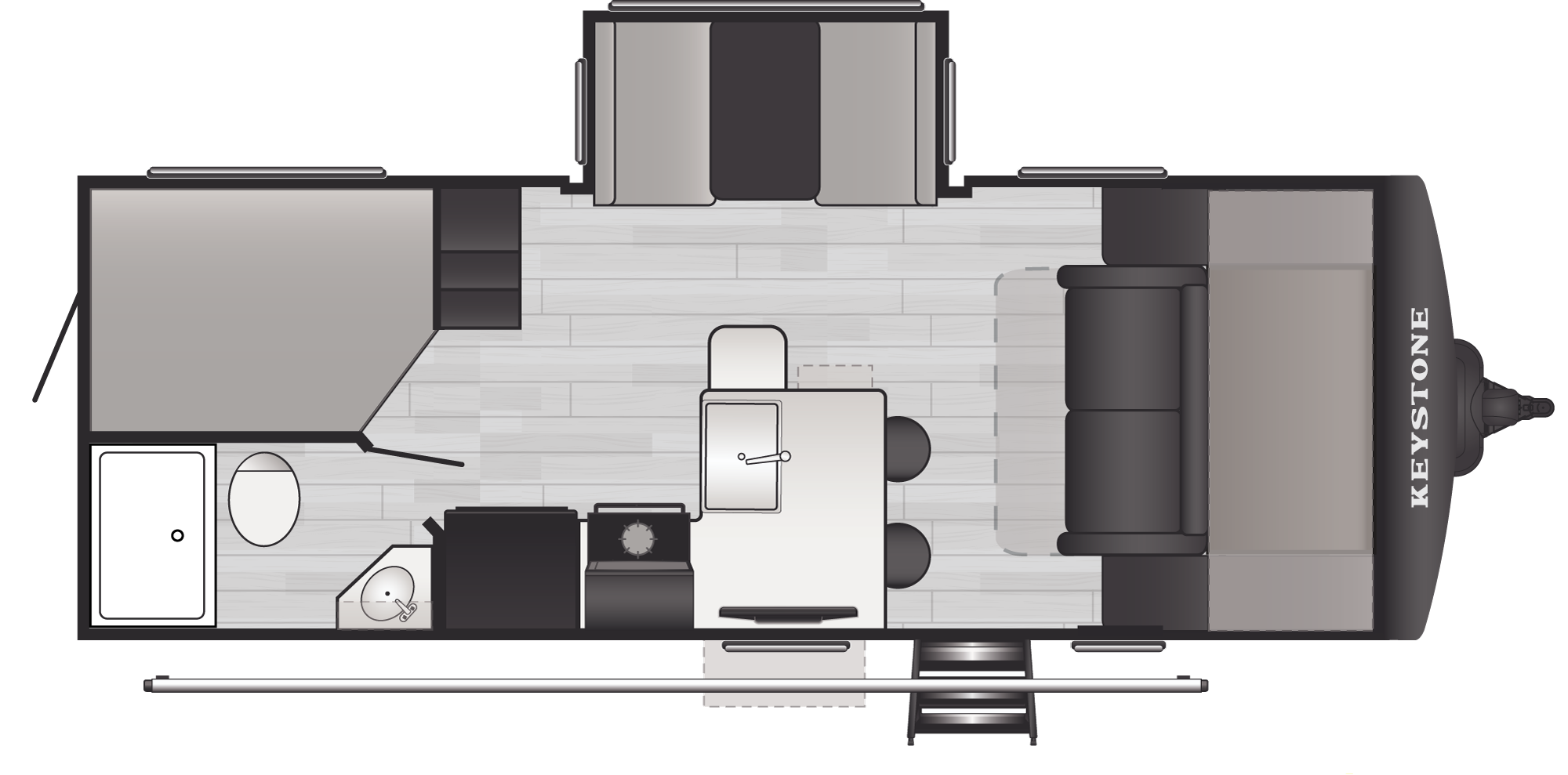 Floorplan of RV model 2220BH