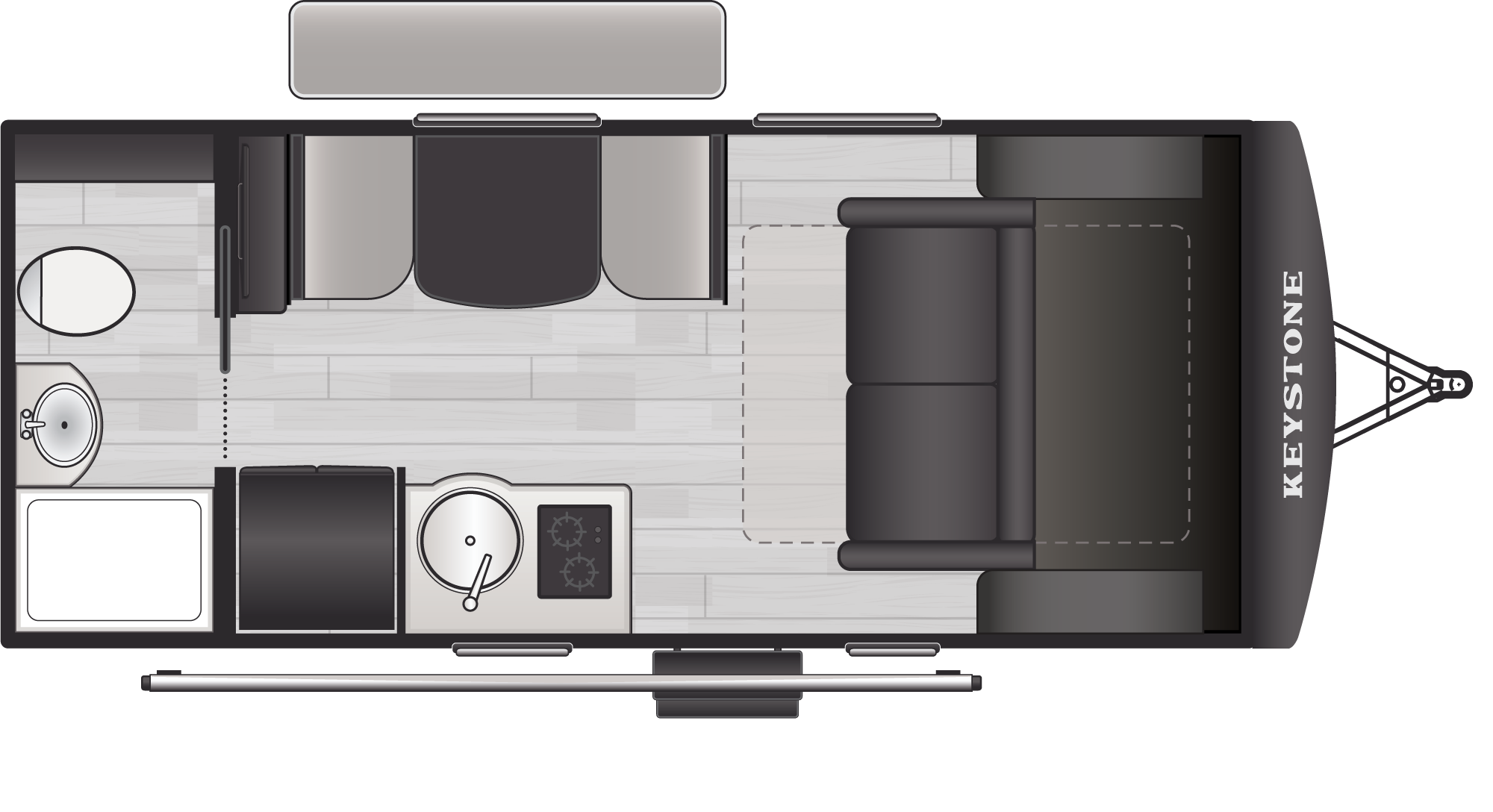 Floorplan of RV model 15RBS