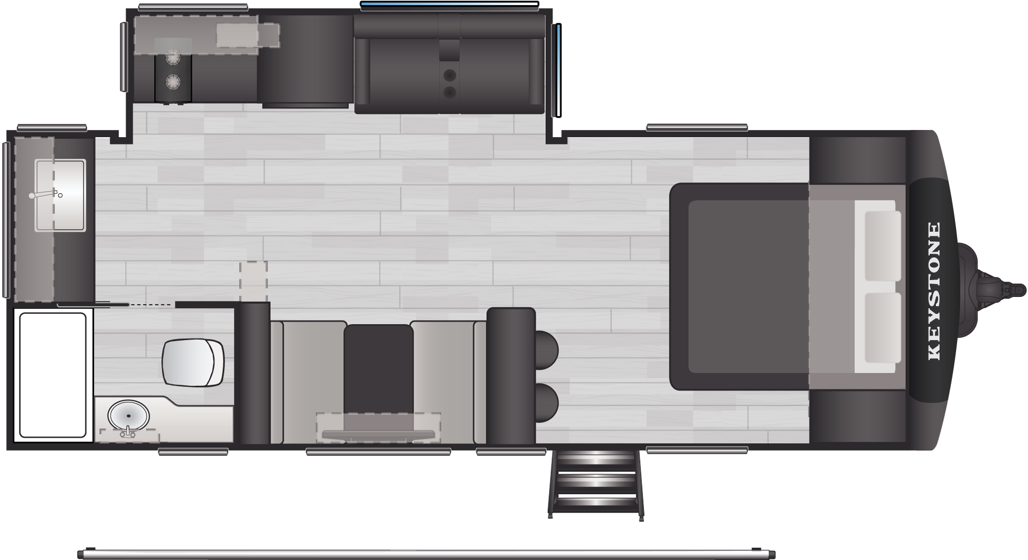 Floorplan of RV model 22MAX