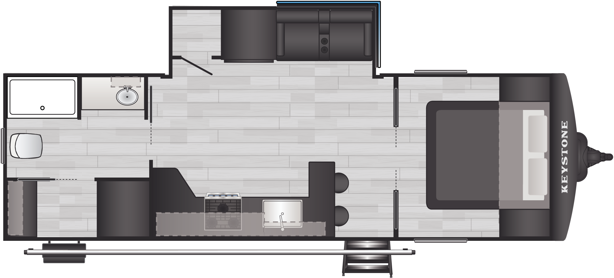 Floorplan of RV model 25MAX