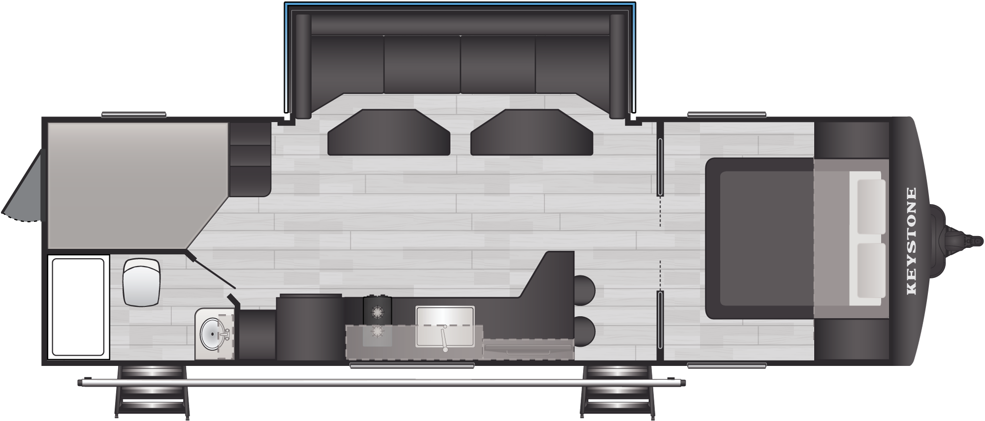Floorplan of RV model 26MAX