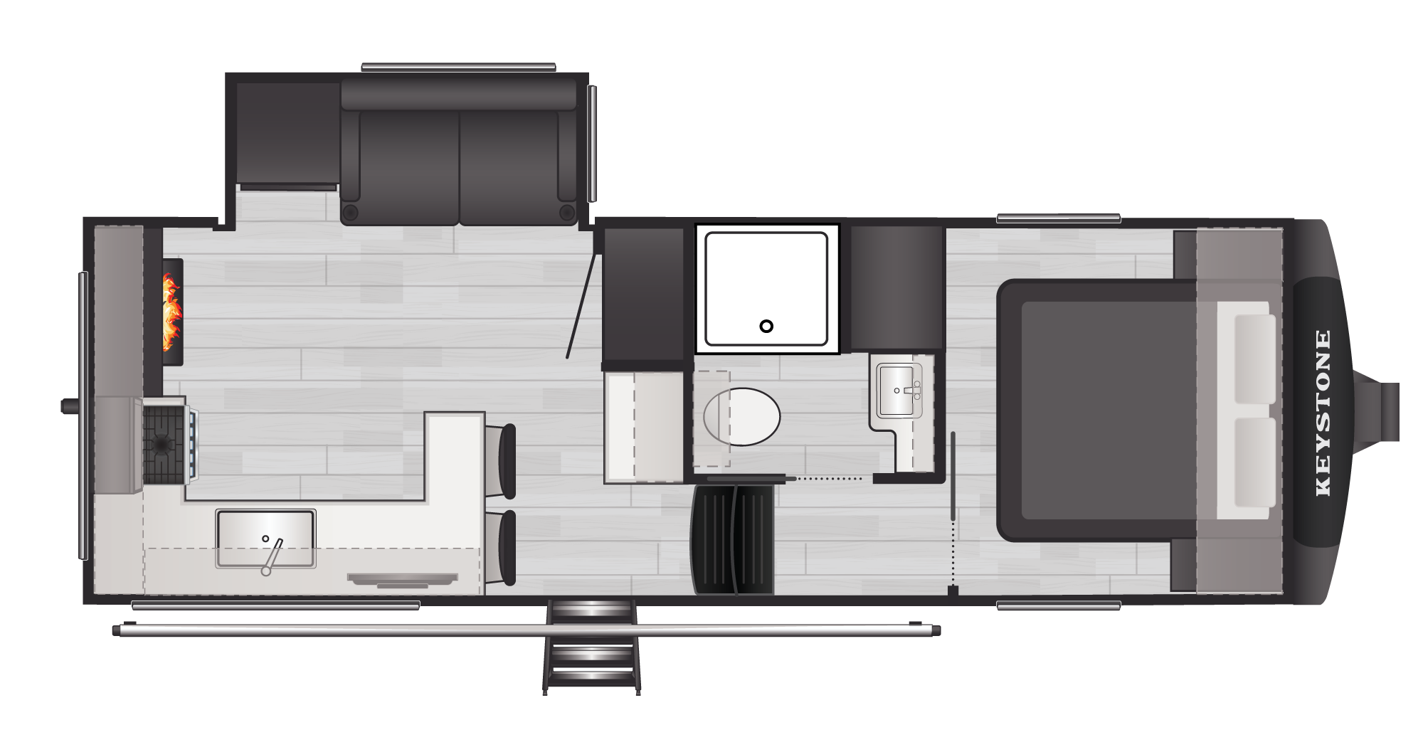 Floorplan of RV model 2100ML