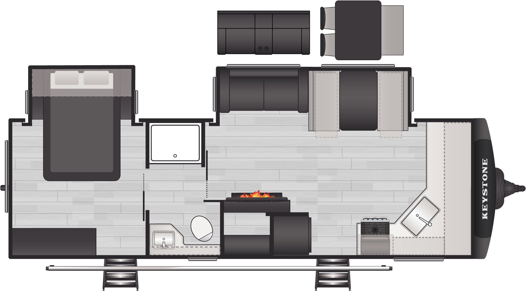 Cougar Western Elevation 25FKWE floorplan
