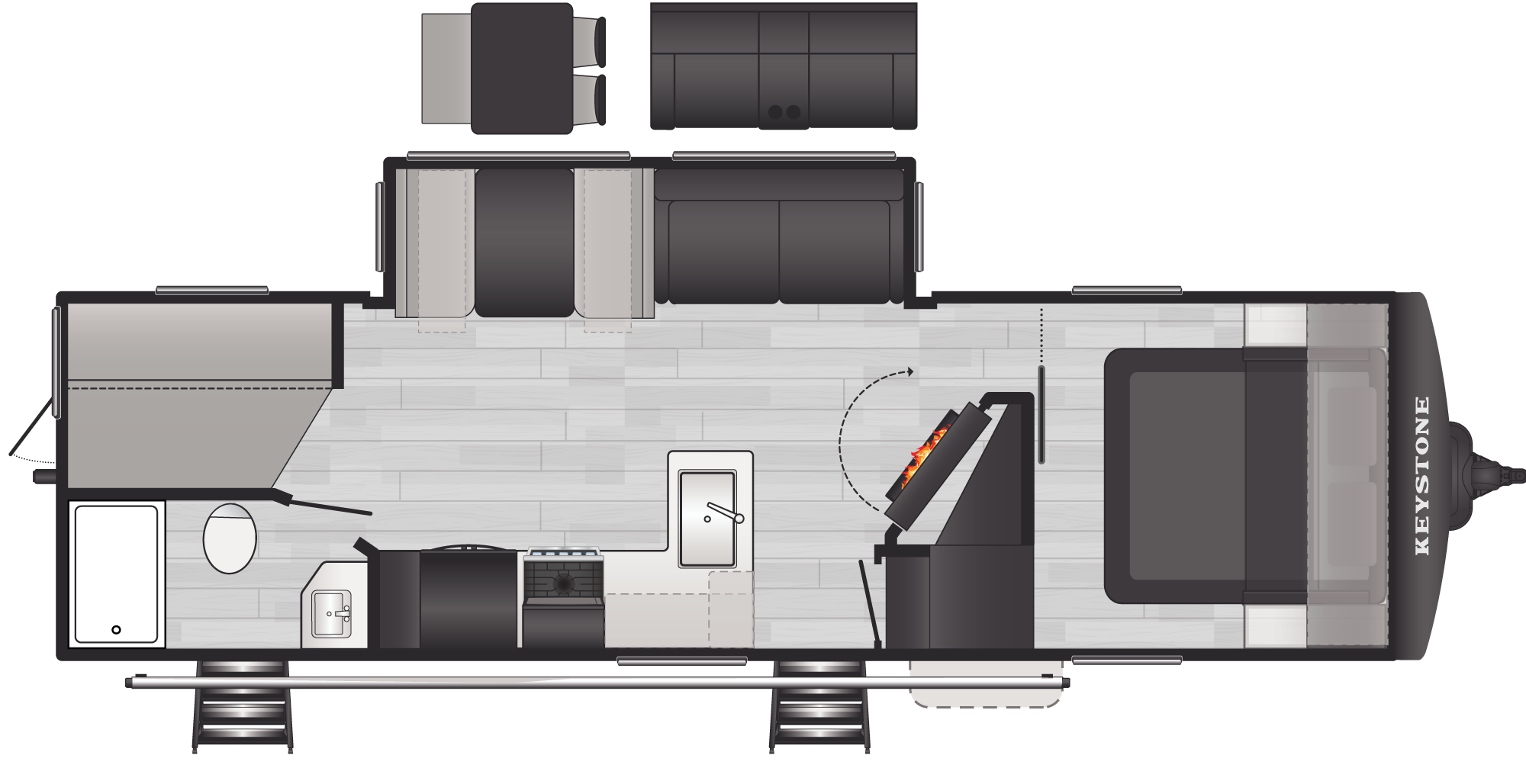 Cougar Western Elevation 28BHWE floorplan