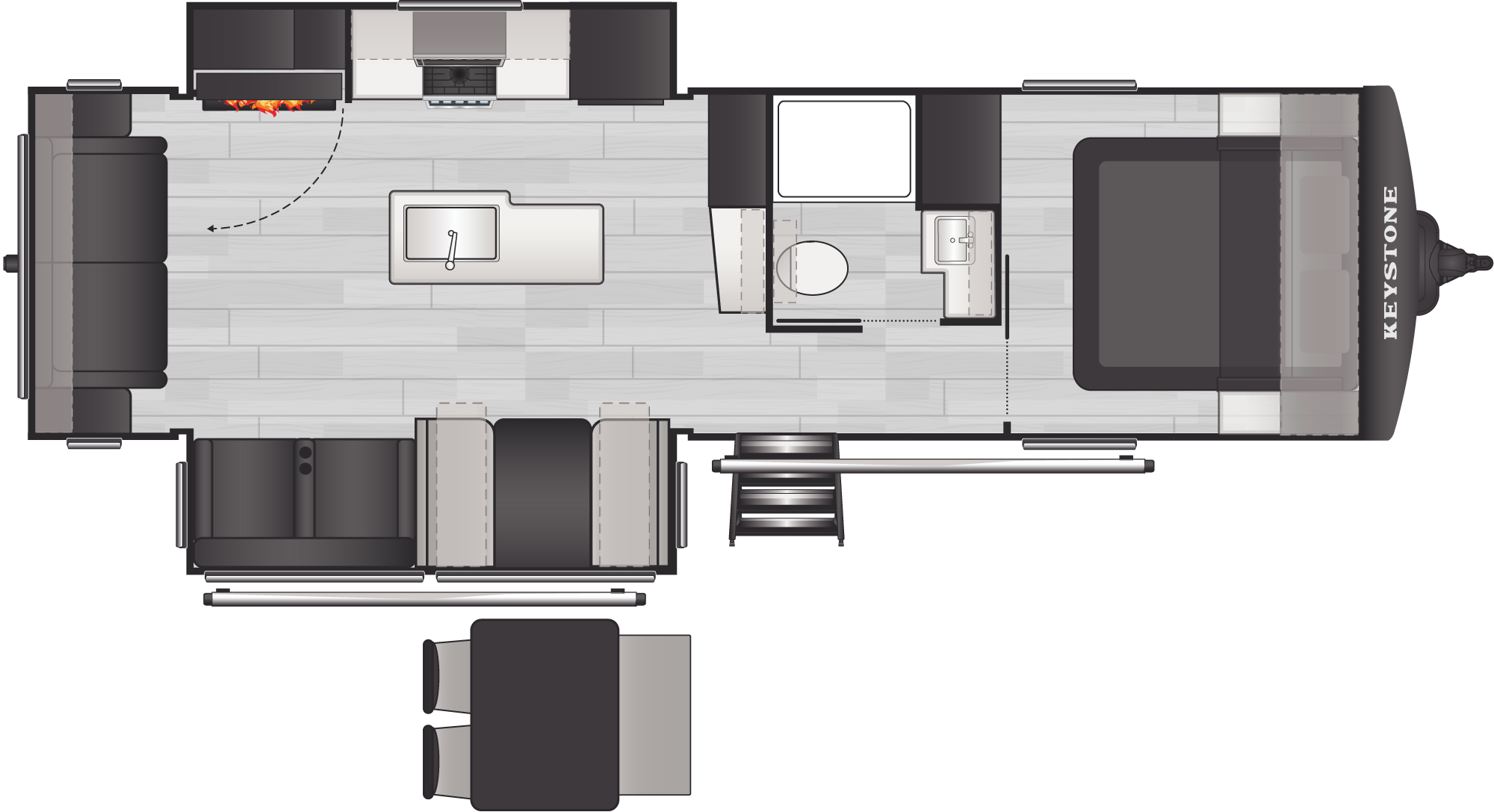Cougar Western Elevation 29RLWE floorplan