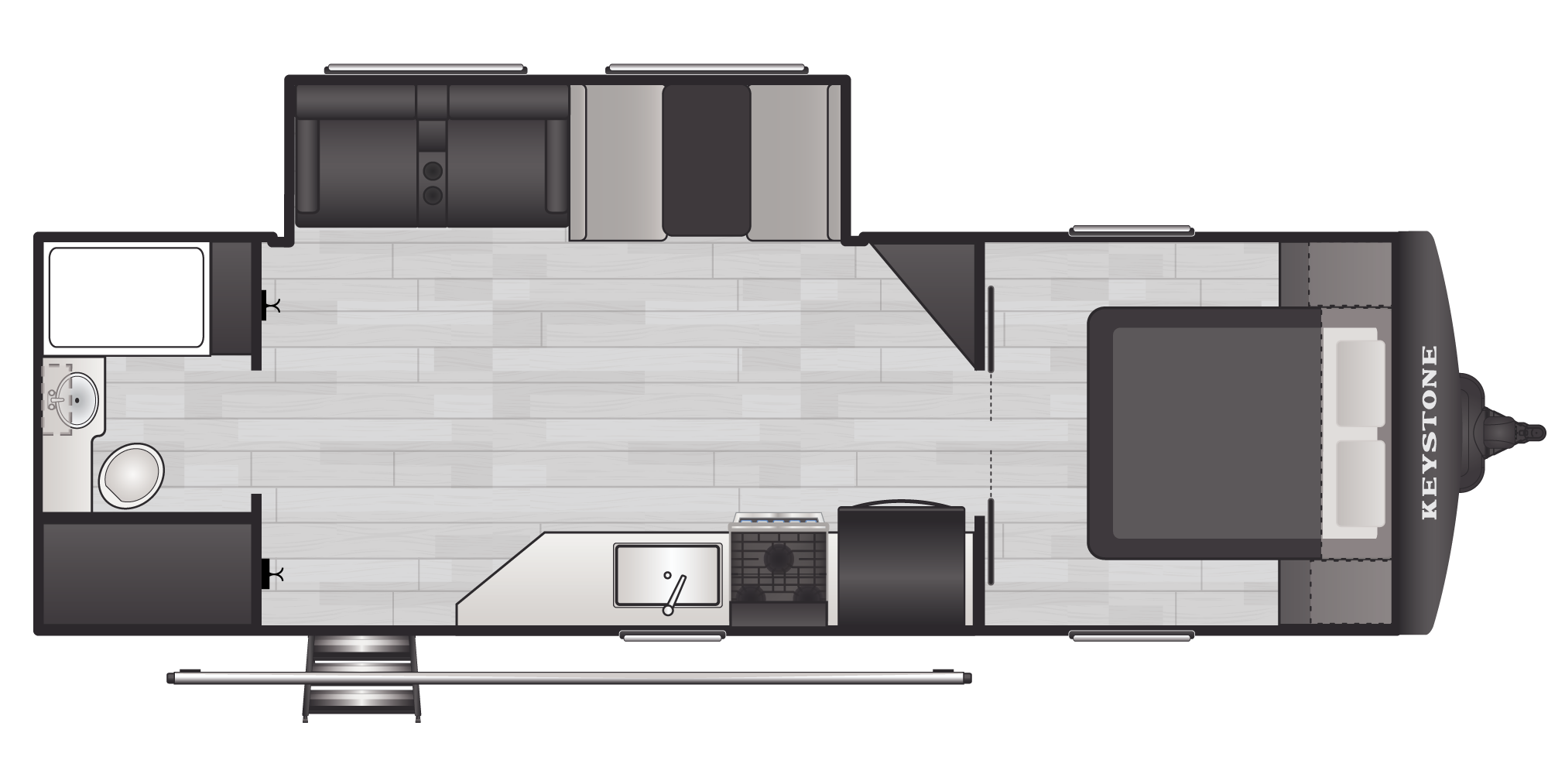 Floorplan of RV model 250RBSWE