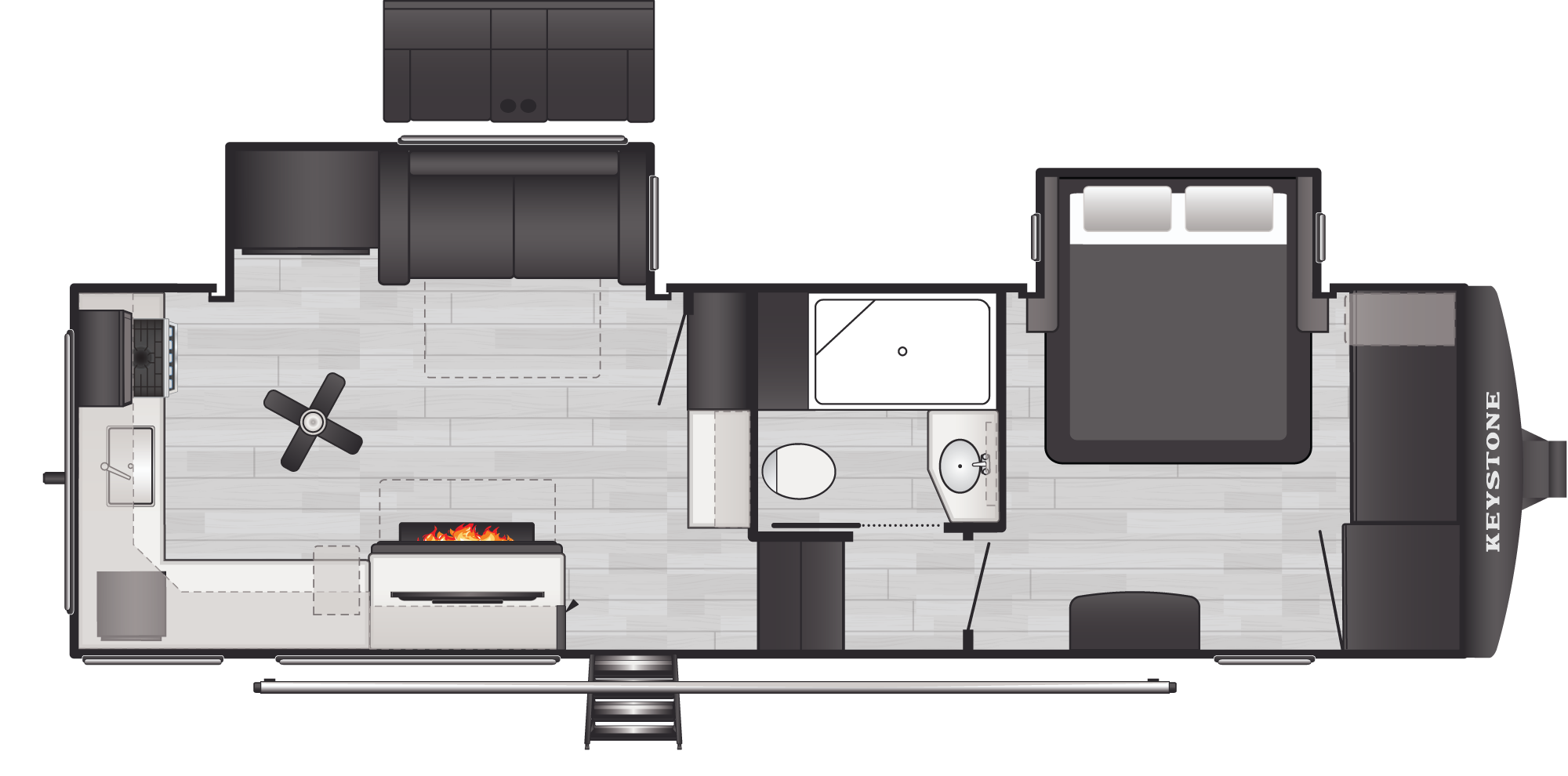 Floorplan of RV model 260MLE