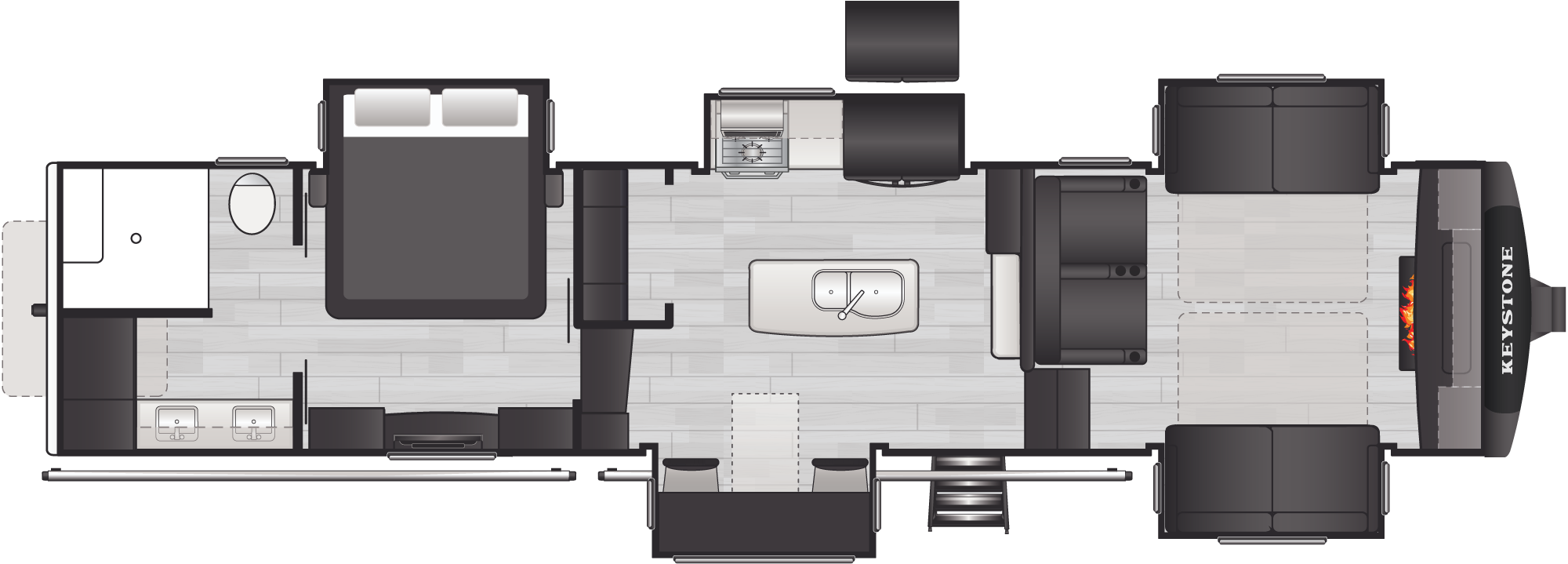 Floorplan of RV model 3712KB