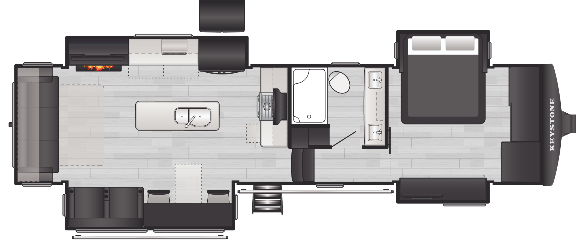 Floorplan of RV model 3303CK