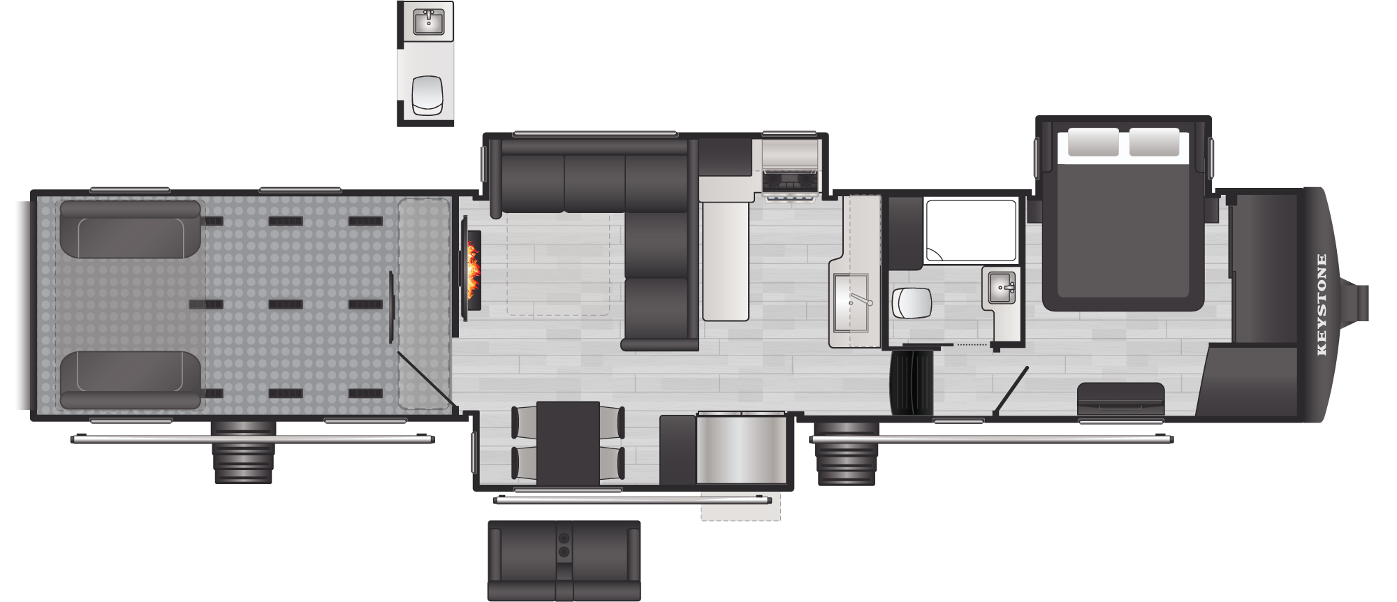 Floorplan of RV model 441