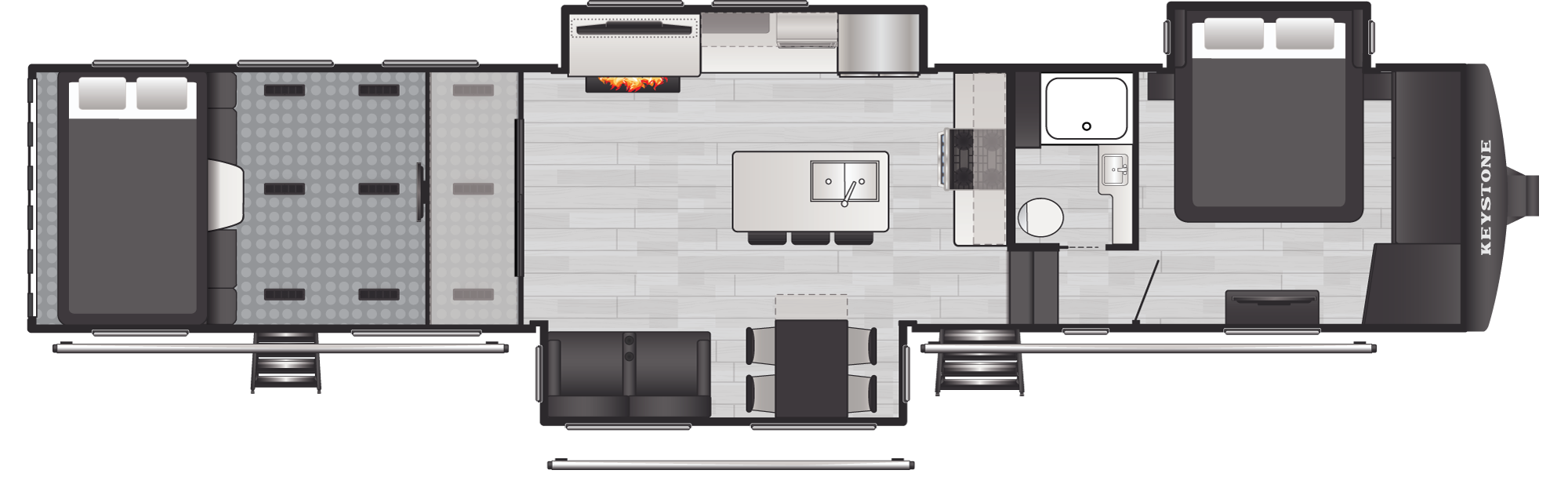 Floorplan of RV model 430