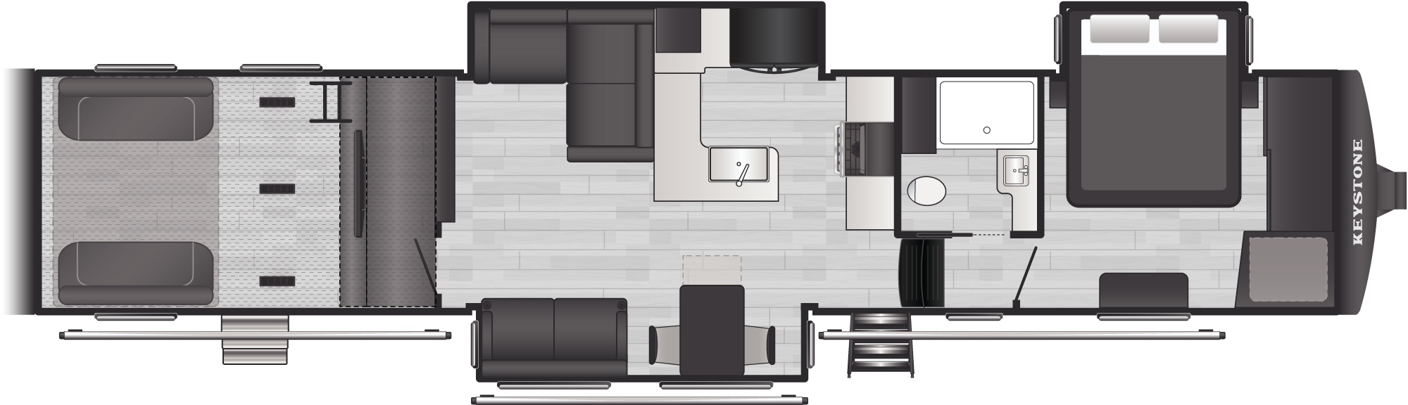Floorplan of RV model 440