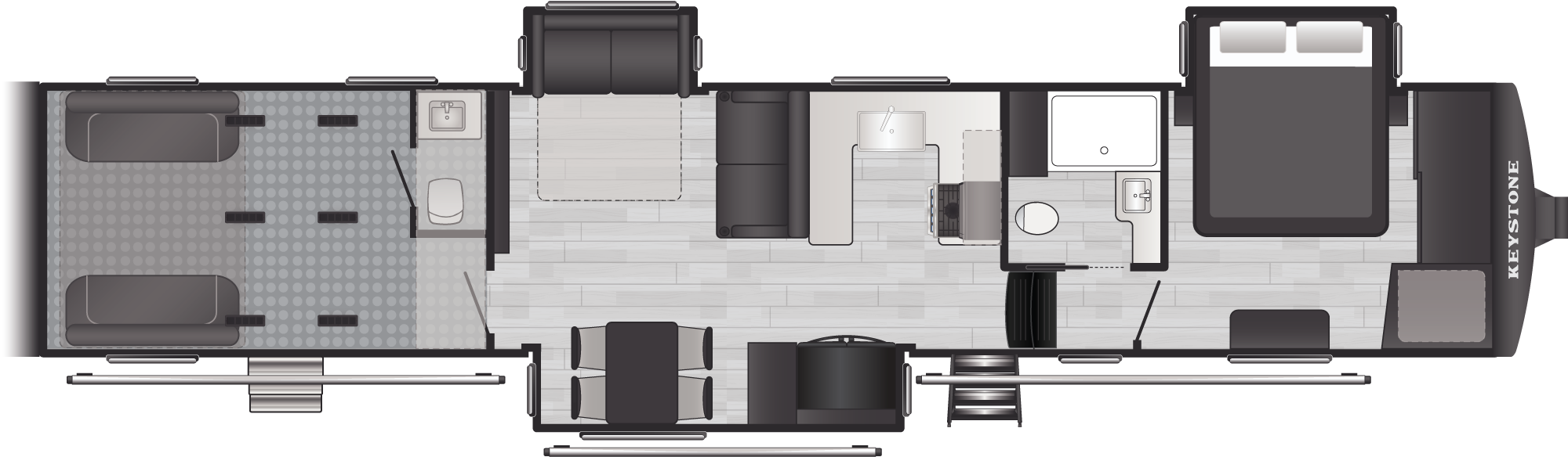 Floorplan of RV model 442