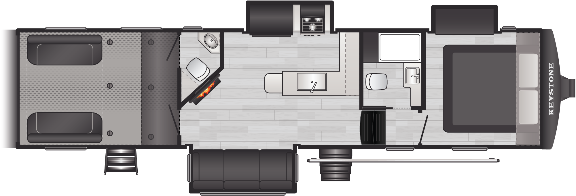 Floorplan of RV model 337